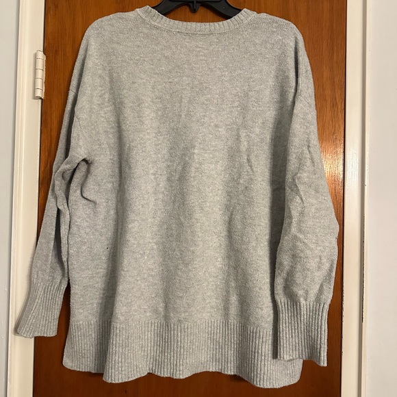 LOFT Light Gray Crewneck Sweater - Picture 6 of 6